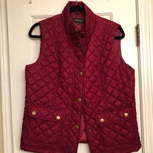 Burgundy Quilted Vest